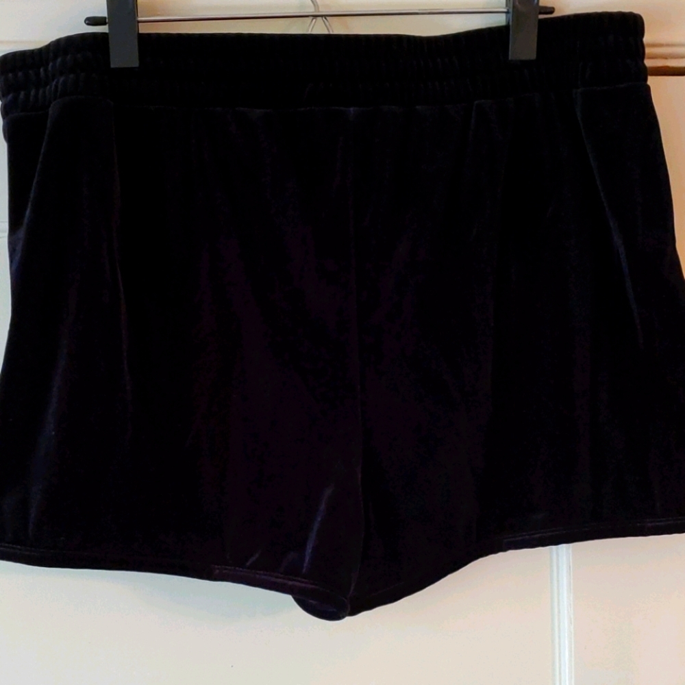 Faux Velvet Short Shorts